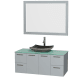 A thumbnail of the Wyndham Collection WCR410048SDGGGM46 Green Glass Top / Altair Black Granit Sink