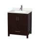 A thumbnail of the Wyndham Collection WCS141430S-QTZ-UNSMXX Espresso / Giotto Quartz Top / Brushed Chrome Hardware