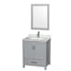 A thumbnail of the Wyndham Collection WCS141430SUNSM24 Gray / White Carrara Marble Top / Brushed Chrome Hardware