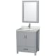 A thumbnail of the Wyndham Collection WCS141430SUNSMED Gray / White Carrara Marble Top / Brushed Chrome Hardware