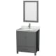 A thumbnail of the Wyndham Collection WCS141430SUNSM24 Dark Gray / White Carrara Marble Top / Brushed Chrome Hardware