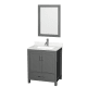 A thumbnail of the Wyndham Collection WCS141430S-QTZ-UNSM24 Dark Gray / Giotto Quartz Top / Brushed Chrome Hardware