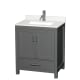 A thumbnail of the Wyndham Collection WCS141430S-QTZ-UNSMXX Dark Gray / Giotto Quartz Top / Brushed Chrome Hardware