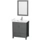 A thumbnail of the Wyndham Collection WCS141430S-VCA-M24 Dark Gray / White Cultured Marble Top / Brushed Chrome Hardware