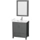 A thumbnail of the Wyndham Collection WCS141430S-VCA-MED Dark Gray / White Cultured Marble Top / Brushed Chrome Hardware