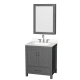 A thumbnail of the Wyndham Collection WCS141430S-QTZ-US3MED Dark Gray / White Quartz Top / Brushed Chrome Hardware