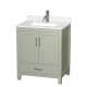 A thumbnail of the Wyndham Collection WCS141430S-QTZ-UNSMXX Light Green / Giotto Quartz Top / Brushed Nickel Hardware