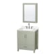 A thumbnail of the Wyndham Collection WCS141430S-QTZ-US3MED Light Green / Giotto Quartz Top / Brushed Nickel Hardware