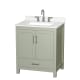 A thumbnail of the Wyndham Collection WCS141430S-QTZ-US3MXX Light Green / Giotto Quartz Top / Brushed Nickel Hardware