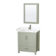 A thumbnail of the Wyndham Collection WCS141430S-VCA-MED Light Green / White Cultured Marble Top / Brushed Nickel Hardware