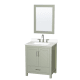 A thumbnail of the Wyndham Collection WCS141430S-QTZ-US3M24 Light Green / White Quartz Top / Brushed Nickel Hardware