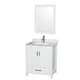 A thumbnail of the Wyndham Collection WCS141430SUNSM24 White / White Carrara Marble Top / Brushed Chrome Hardware