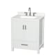 A thumbnail of the Wyndham Collection WCS141430S-QTZ-US3MXX White / Giotto Quartz Top / Brushed Chrome Hardware