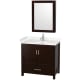 A thumbnail of the Wyndham Collection WCS141436S-VCA-MED Espresso / Carrara Cultured Marble Top / Brushed Chrome Hardware