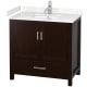 A thumbnail of the Wyndham Collection WCS141436S-VCA-MXX Espresso / Carrara Cultured Marble Top / Brushed Chrome Hardware