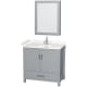 A thumbnail of the Wyndham Collection WCS141436S-VCA-MED Gray / Carrara Cultured Marble Top / Brushed Chrome Hardware