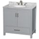 A thumbnail of the Wyndham Collection WCS141436SUNOMXX Gray / White Carrara Marble Top