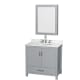 A thumbnail of the Wyndham Collection WCS141436S-QTZ-US3MED Gray / Giotto Quartz Top / Brushed Chrome Hardware