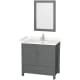 A thumbnail of the Wyndham Collection WCS141436S-VCA-M24 Dark Gray / Carrara Cultured Marble Top / Brushed Chrome Hardware