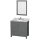 A thumbnail of the Wyndham Collection WCS141436SUNOM24 Dark Gray / White Carrara Marble Top / Brushed Chrome Hardware