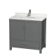 A thumbnail of the Wyndham Collection WCS141436S-QTZ-UNSMXX Dark Gray / Giotto Quartz Top / Brushed Chrome Hardware