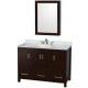 A thumbnail of the Wyndham Collection WCS141448SUNOMED Espresso / White Carrara Marble Top / Brushed Chrome Hardware