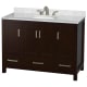 A thumbnail of the Wyndham Collection WCS141448SUNOMXX Espresso / White Carrara Marble Top / Brushed Chrome Hardware