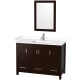 A thumbnail of the Wyndham Collection WCS141448S-VCA-M24 Espresso / White Cultured Marble Top / Brushed Chrome Hardware