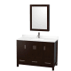 A thumbnail of the Wyndham Collection WCS141448S-QTZ-UNSMED Espresso / White Quartz Top / Brushed Chrome Hardware