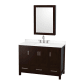 A thumbnail of the Wyndham Collection WCS141448S-QTZ-US3MED Espresso / White Quartz Top / Brushed Chrome Hardware