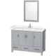 A thumbnail of the Wyndham Collection WCS141448S-VCA-M24 Gray / Carrara Cultured Marble Top / Brushed Chrome Hardware