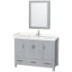 A thumbnail of the Wyndham Collection WCS141448S-VCA-MED Gray / Carrara Cultured Marble Top / Brushed Chrome Hardware