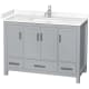 A thumbnail of the Wyndham Collection WCS141448S-VCA-MXX Gray / Carrara Cultured Marble Top / Brushed Chrome Hardware