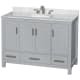 A thumbnail of the Wyndham Collection WCS141448SUNOMXX Gray / White Carrara Marble Top
