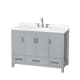 A thumbnail of the Wyndham Collection WCS141448S-QTZ-US3MXX Gray / Giotto Quartz Top / Brushed Chrome Hardware