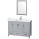 A thumbnail of the Wyndham Collection WCS141448S-VCA-M24 Gray / White Cultured Marble Top / Brushed Chrome Hardware