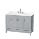 A thumbnail of the Wyndham Collection WCS141448S-QTZ-US3MXX Gray / White Quartz Top / Brushed Chrome Hardware