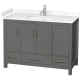 A thumbnail of the Wyndham Collection WCS141448S-VCA-MXX Dark Gray / Carrara Cultured Marble Top / Brushed Chrome Hardware