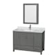 A thumbnail of the Wyndham Collection WCS141448SUNSMED Dark Gray / White Carrara Marble Top / Brushed Chrome Hardware