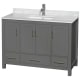 A thumbnail of the Wyndham Collection WCS141448SUNSMXX Dark Gray / White Carrara Marble Top / Brushed Chrome Hardware
