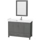 A thumbnail of the Wyndham Collection WCS141448S-VCA-MED Dark Gray / White Cultured Marble Top / Brushed Chrome Hardware