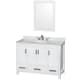A thumbnail of the Wyndham Collection WCS141448SUNOM24 White / White Carrara Marble Top / Brushed Chrome Hardware