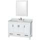 A thumbnail of the Wyndham Collection WCS141448SUNOMED White / White Carrara Marble Top / Brushed Chrome Hardware