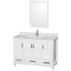 A thumbnail of the Wyndham Collection WCS141448SUNSM24 White / White Carrara Marble Top / Brushed Chrome Hardware