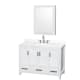 A thumbnail of the Wyndham Collection WCS141448S-QTZ-US3MED White / White Quartz Top / Brushed Chrome Hardware