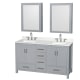 A thumbnail of the Wyndham Collection WCS141460D-QTZ-US3MED Gray / Giotto Quartz Top / Brushed Chrome Hardware