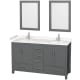 A thumbnail of the Wyndham Collection WCS141460D-VCA-M24 Dark Gray / Carrara Cultured Marble Top / Brushed Chrome Hardware