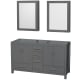 A thumbnail of the Wyndham Collection WCS141460DSXXMED Dark Gray / Brushed Chrome Hardware