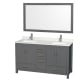 A thumbnail of the Wyndham Collection WCS141460D-QTZ-UNSM58 Dark Gray / Giotto Quartz Top / Brushed Chrome Hardware