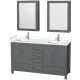 A thumbnail of the Wyndham Collection WCS141460D-VCA-MED Dark Gray / White Cultured Marble Top / Brushed Chrome Hardware